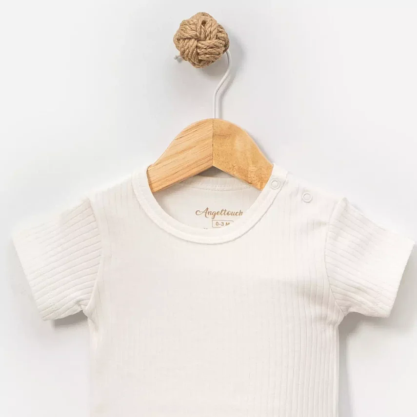 Angeltouch Body Kısa Kol Raporlu Ekru - 2