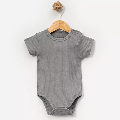 Angeltouch Body Kısa Kol Raporlu Gri 