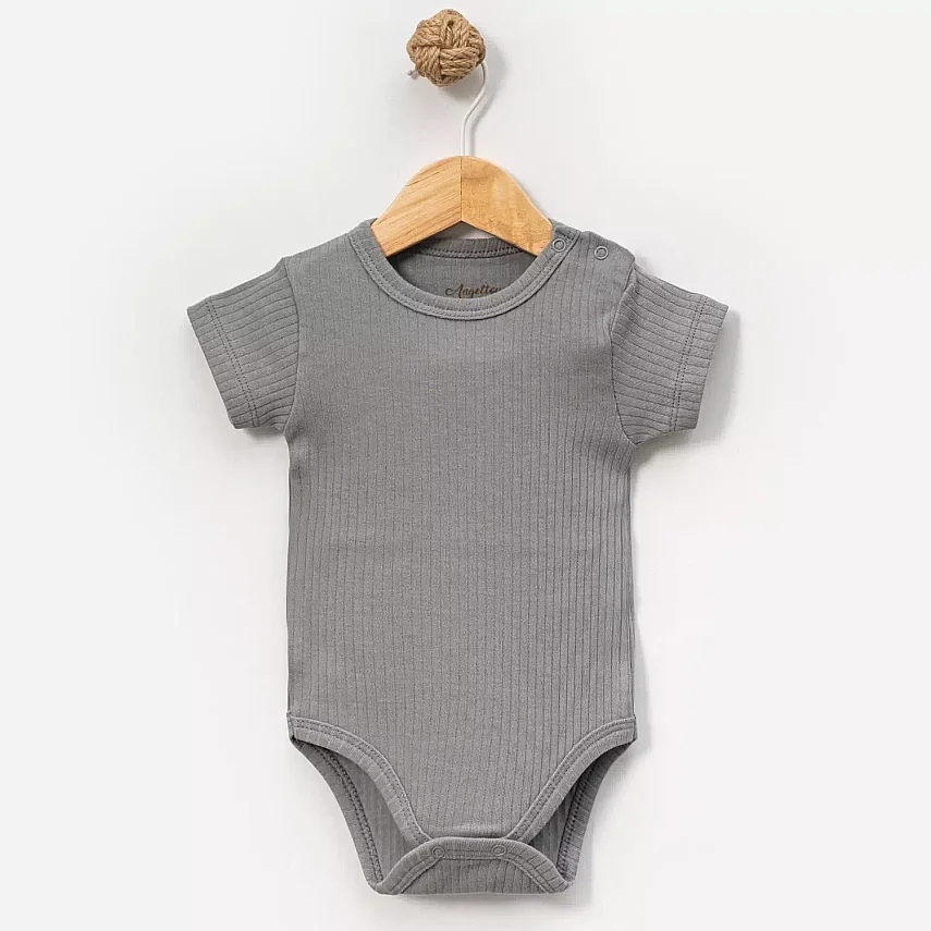 Angeltouch Body Kısa Kol Raporlu Gri - 1