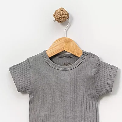 Angeltouch Body Kısa Kol Raporlu Gri - 2