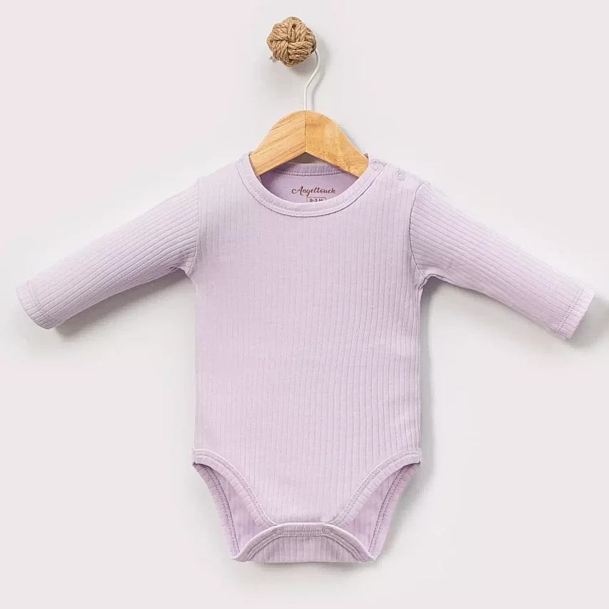 Angeltouch Body Uzun Kol Raporlu Lila - 1