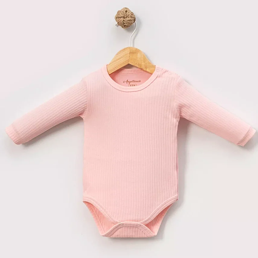 Angeltouch Body Uzun Kol Raporlu Pembe - 1