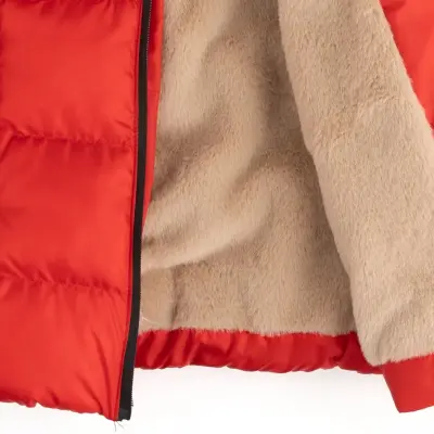 Angeltouch Kız Su Geçirmez Kaban Kare Desen Kırmızı (1)