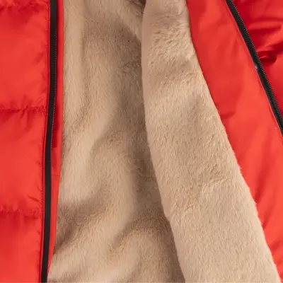 Angeltouch Kız Su Geçirmez Kaban Kare Desen Kırmızı - 3