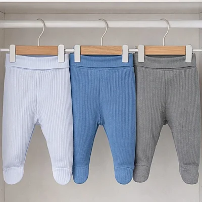Angeltouch Pantolon Patikli Raporlu 3'lü Set Erkek Bebek 6-9 Ay 