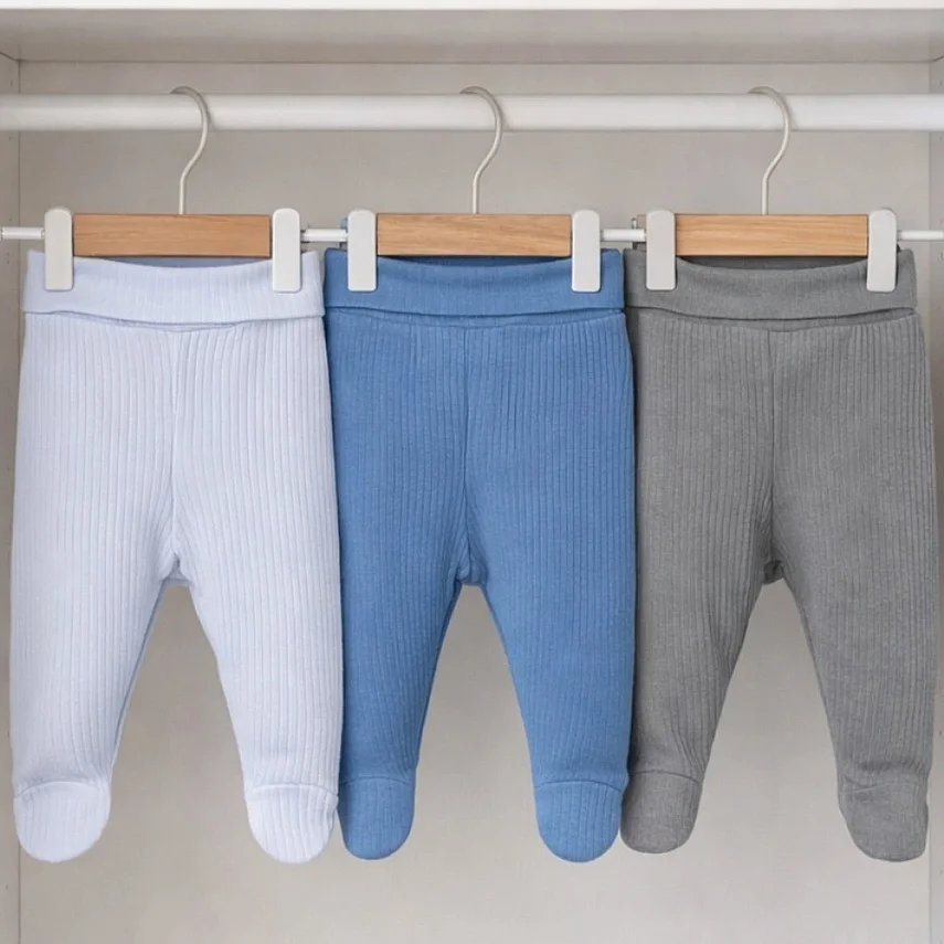 Angeltouch Pantolon Patikli Raporlu 3'lü Set Erkek Bebek 6-9 Ay - 1