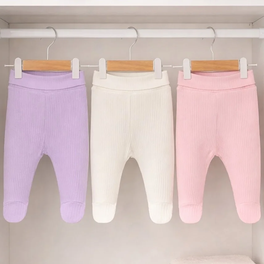 Angeltouch Pantolon Patikli Raporlu 3'lü Set Kız Bebek 6-9 Ay - 1