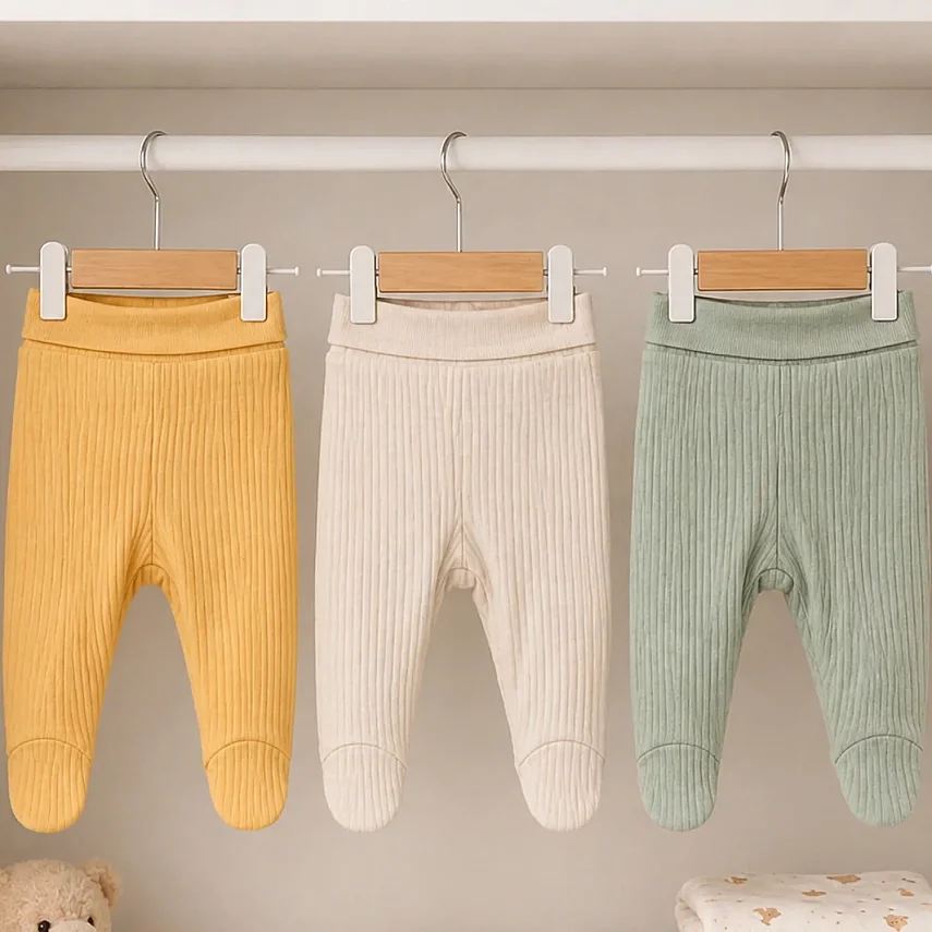 Angeltouch Pantolon Patikli Raporlu 3'lü Set Kız-Erkek Unisex Bebek 0-3 Ay - 1