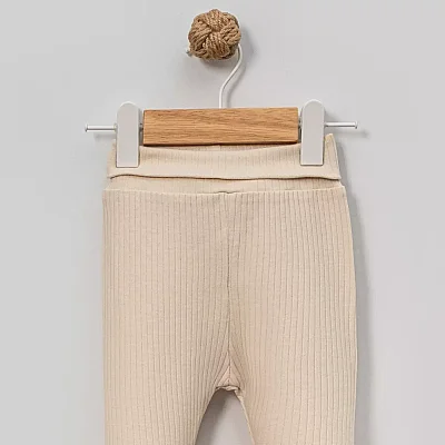 Angeltouch Pantolon Patikli Raporlu Bej (1)