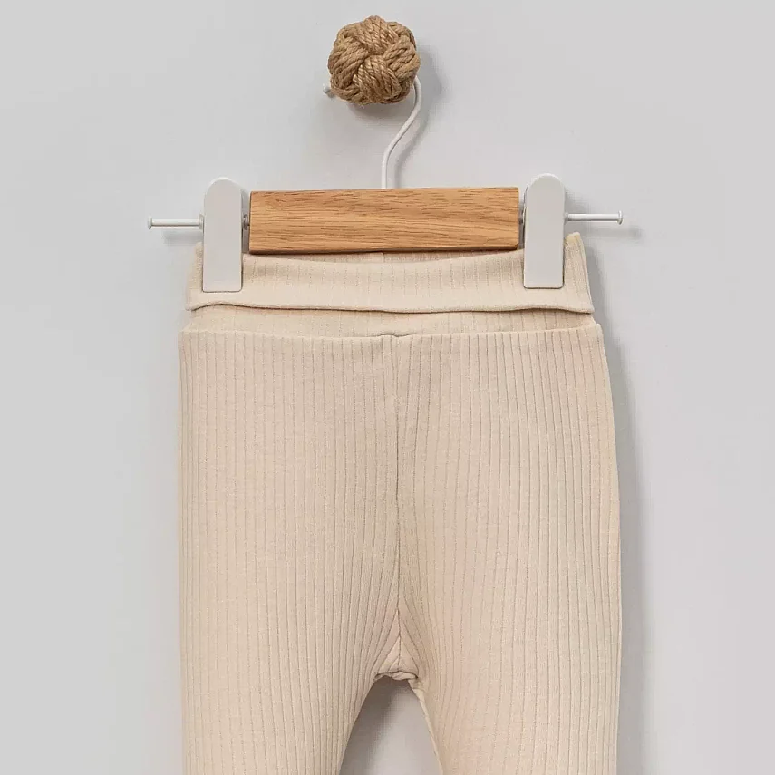 Angeltouch Pantolon Patikli Raporlu Bej - 2