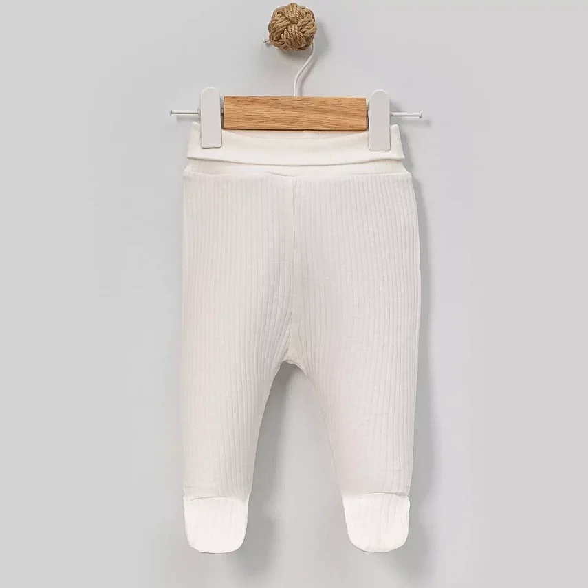 Angeltouch Pantolon Patikli Raporlu Ekru - 1