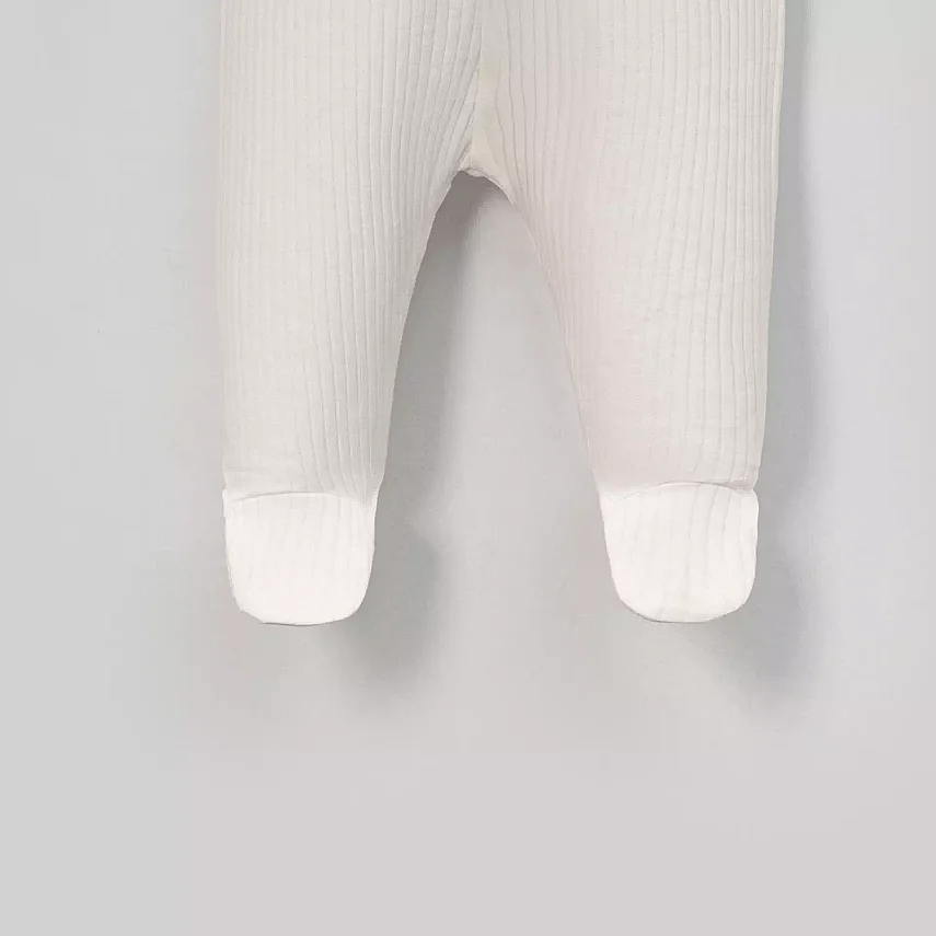 Angeltouch Pantolon Patikli Raporlu Ekru - 3