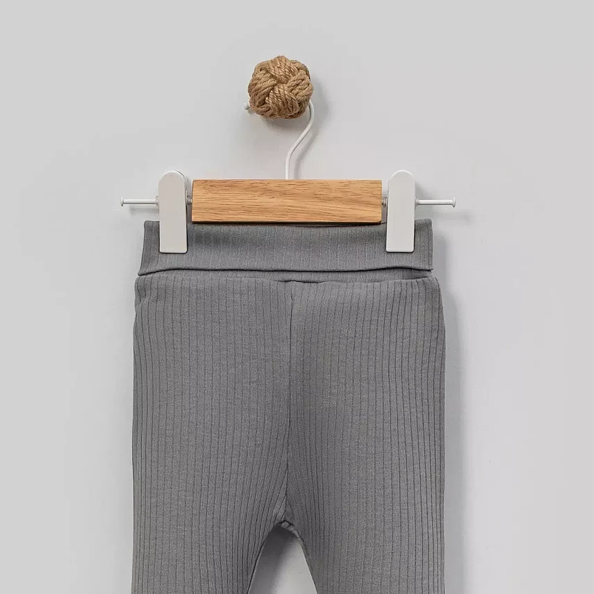 Angeltouch Pantolon Patikli Raporlu Gri - 2