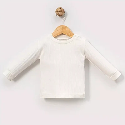Angeltouch Sweatshirt Raporlu Ekru