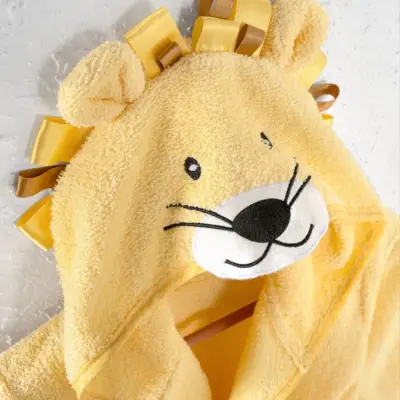 Angeltouch Unisex Bebek Bornozu Figürlü Sarı (1)