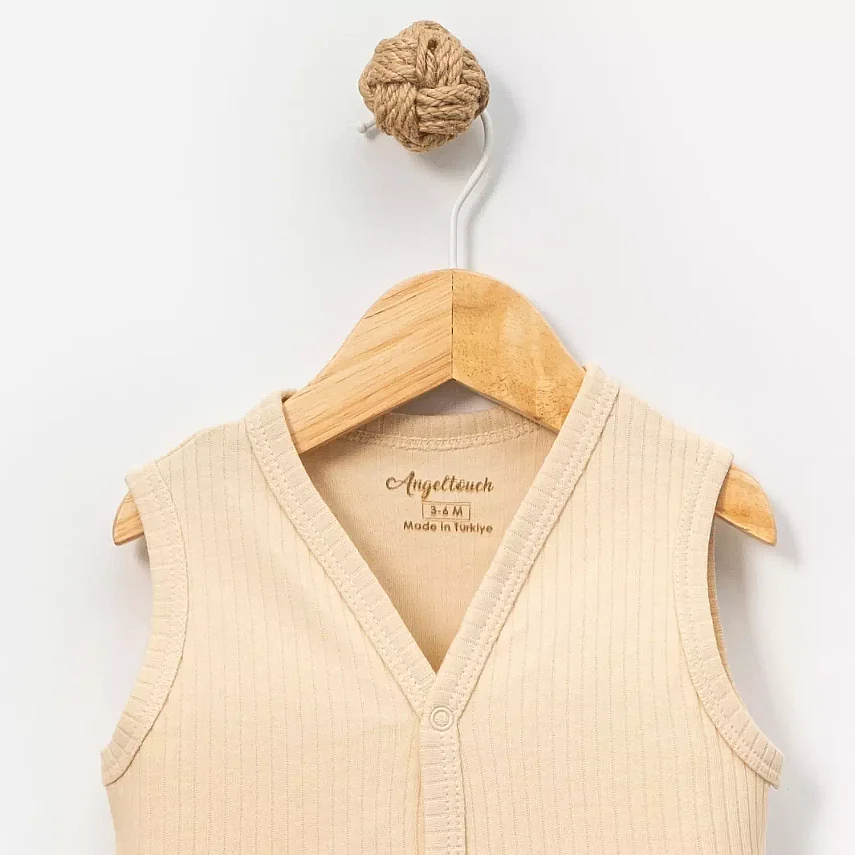Angeltouch Yelek Raporlu Bej - 2
