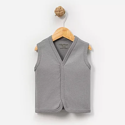 Angeltouch Yelek Raporlu Gri