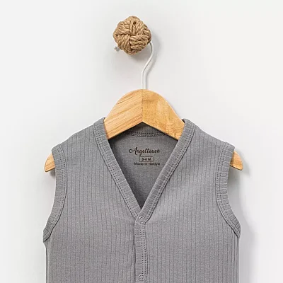 Angeltouch Yelek Raporlu Gri (1)