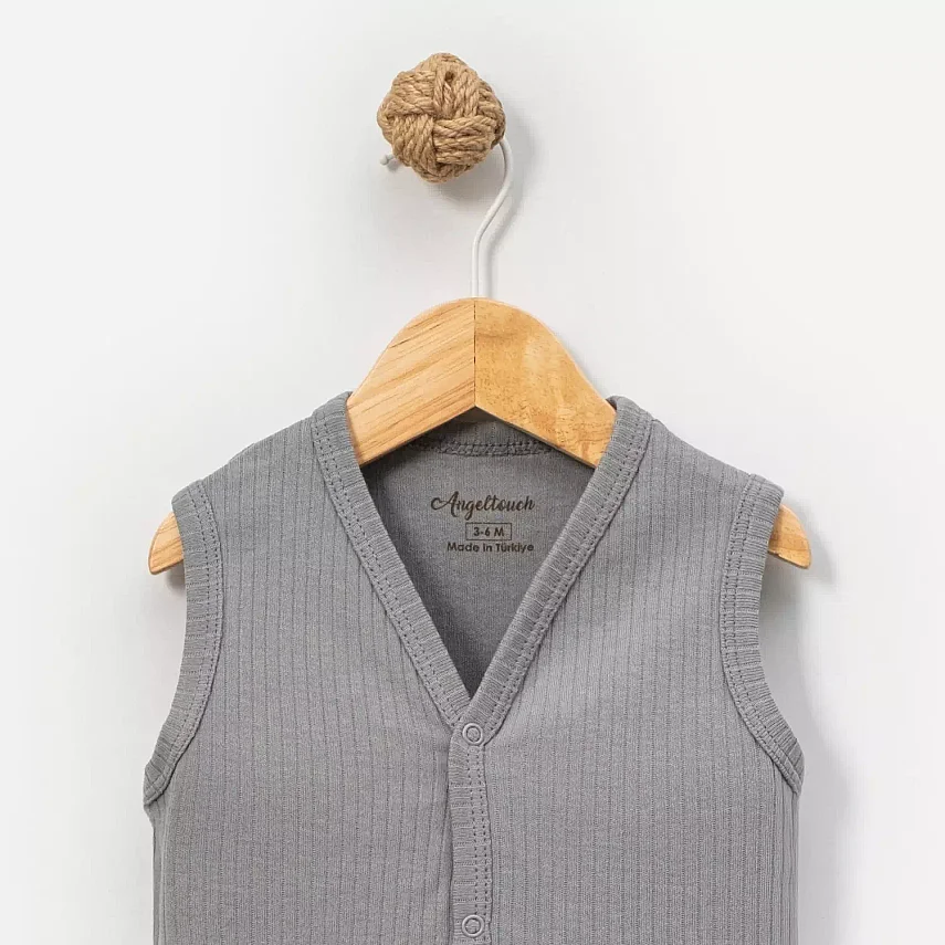 Angeltouch Yelek Raporlu Gri - 2