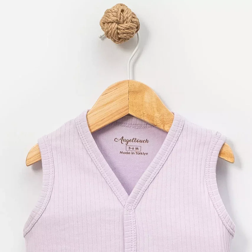 Angeltouch Yelek Raporlu Lila - 3
