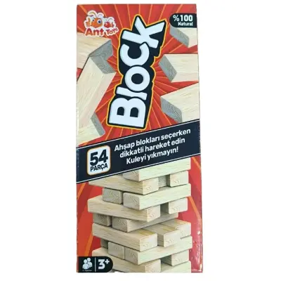 Ant Block 54 Parça Ahşap Jenga (1)