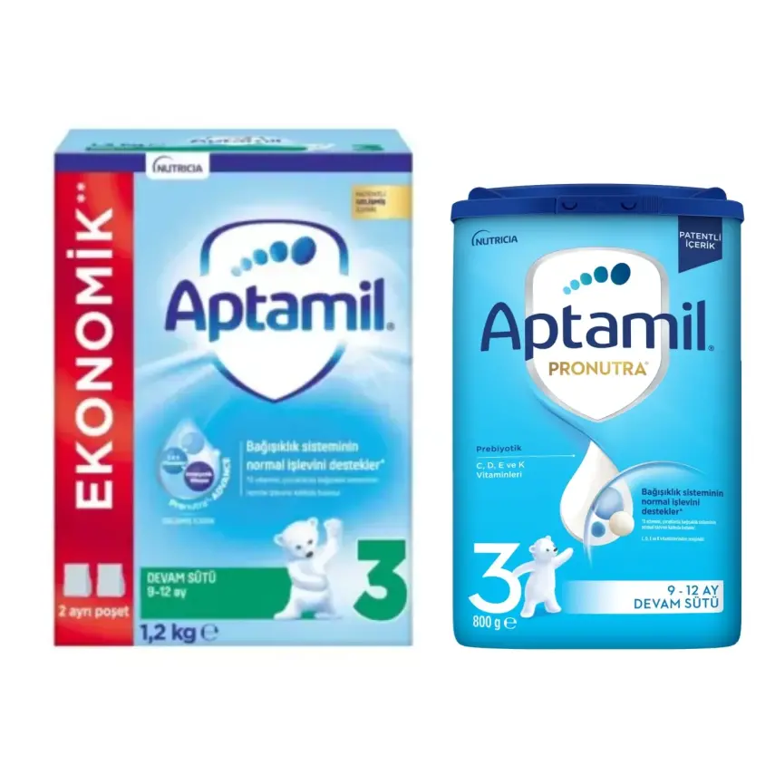Aptamil 3 Devam Sütü 1200 Gr + 800 gr  - 1