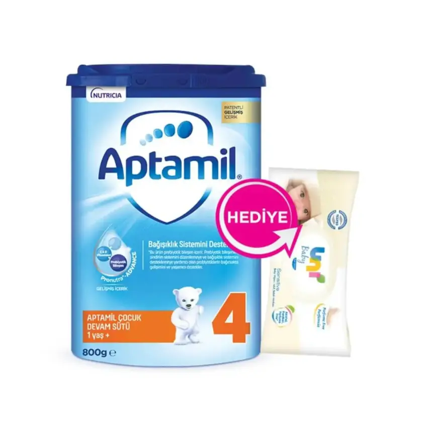 Aptamil 4 Çocuk Devam Sütü 800 gr 1 Yaş+ Akıllı Kutu Islak Mendil Hediyeli - 4