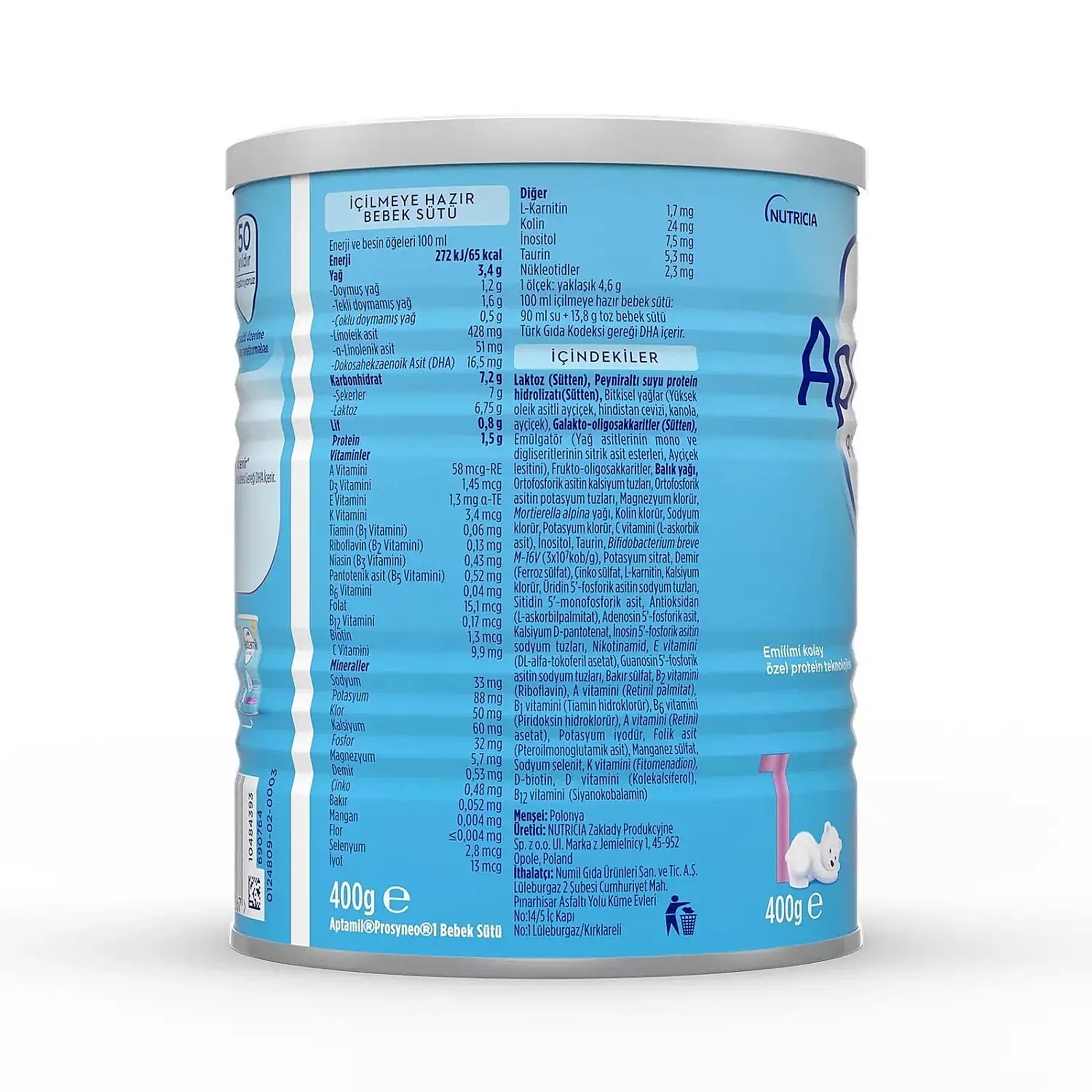 Aptamil Prosyneo 1 Bebek Sütü 400 gr 0-6 Ay