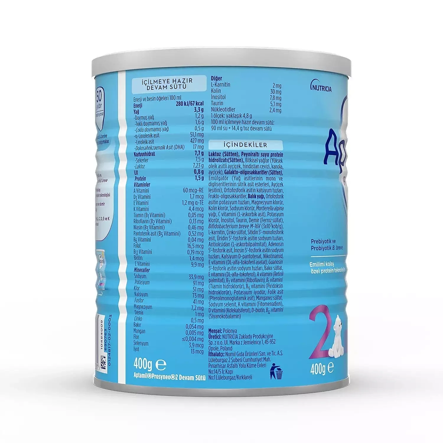 Aptamil Prosyneo 2 Devam Sütü 400 gr 6-12 Ay