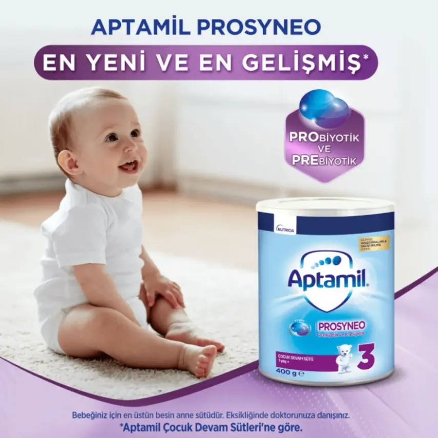 Aptamil Prosyneo 3 Devam Sütü 400 gr x2 Adet Megasize 1+ Yaş - 3