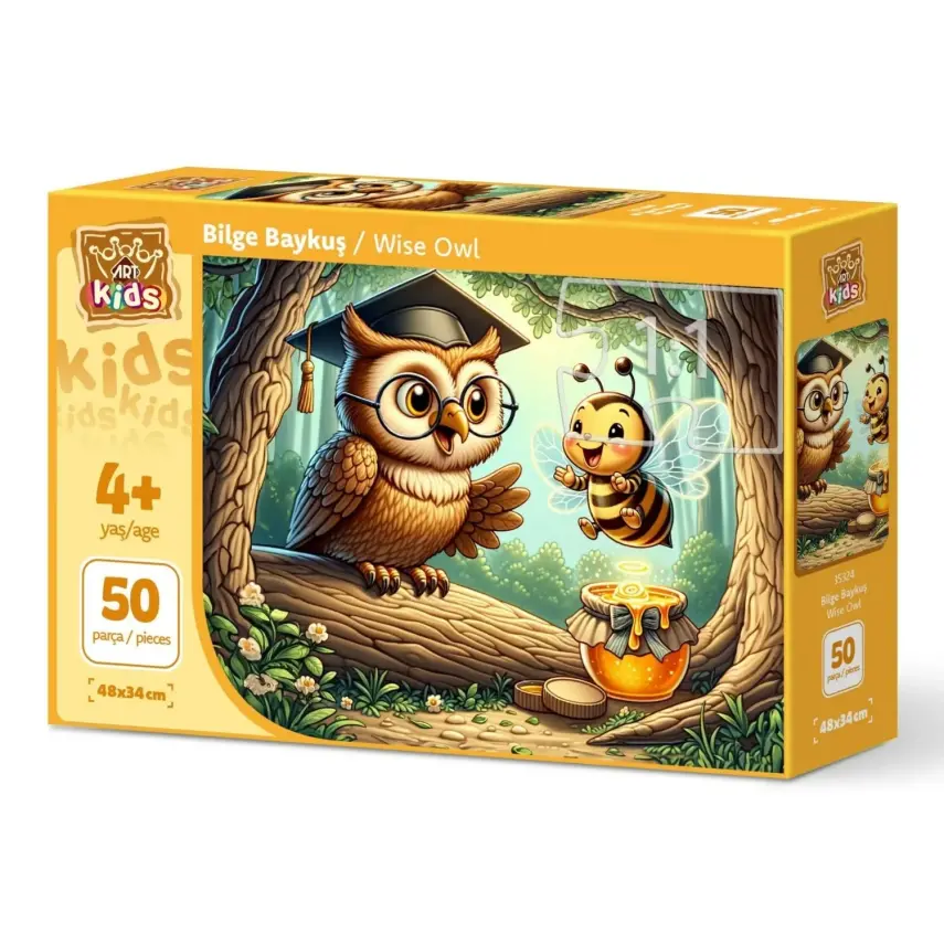 Art Çocuk Bilge Baykuş 50 Parça Puzzle - 1