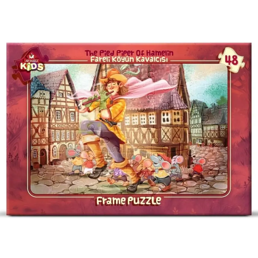 Art Çocuk Puzzle Fareli Köyün Kavalcısı 48 Parça - 1