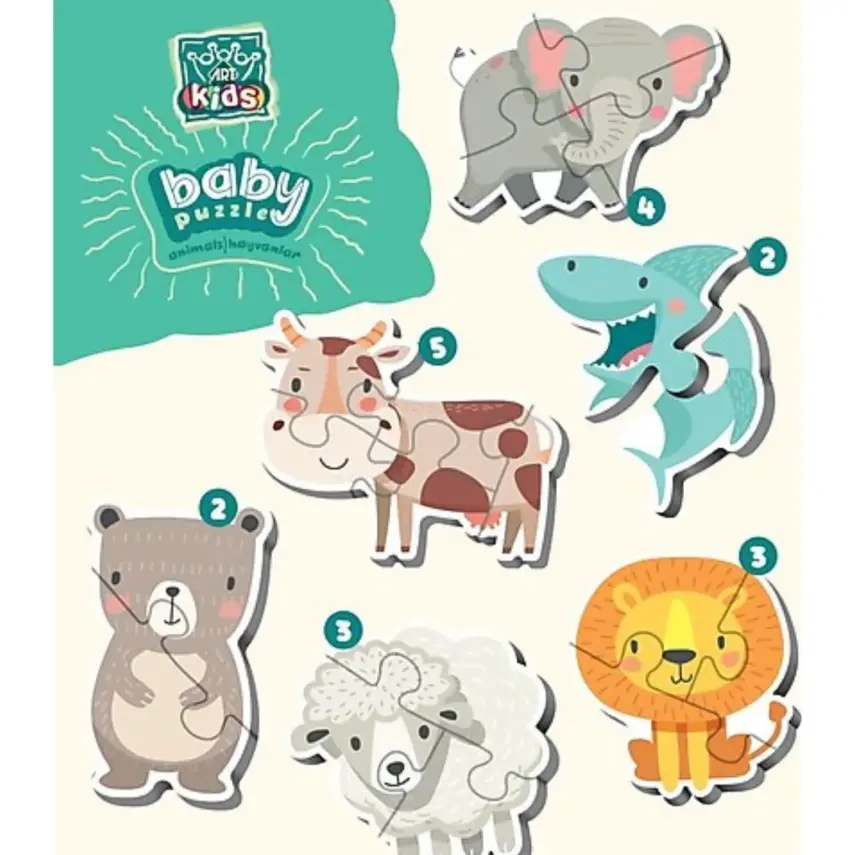 Art Kids Hayvanlar Baby Puzzle 19 Parça - 2