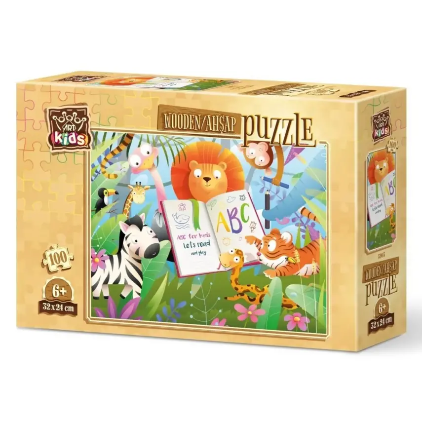 Art Kids Orman Okulu Ahşap Puzzle 100 Parça - 1