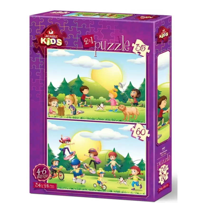 Art Kids Oyun Zamanı 35+60 Parça Puzzle - 1