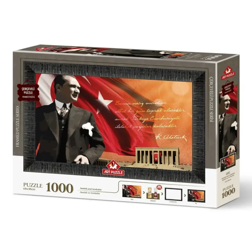 Art Puzzle Atatürk Ve Anıtkabir 1000 Parça Çerçeveli Puzzle - 1