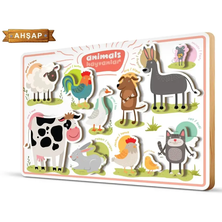Art Puzzle Hayvanlar Ahşap Frame Puzzle - 1