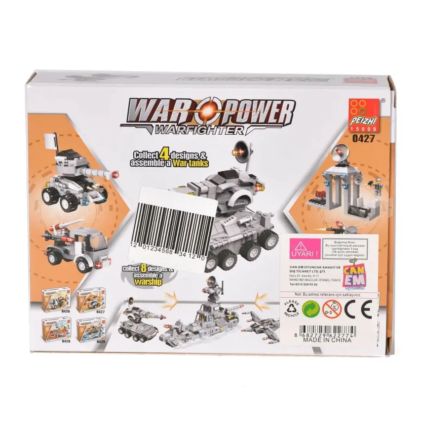 Askeri Araçlar War Power 106 Parça - 2