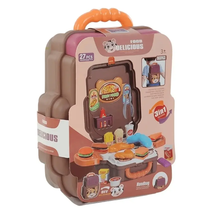 Aya Toys Kahve Sırt Çantası Lezzetli Yemekler 27 Parça - 1