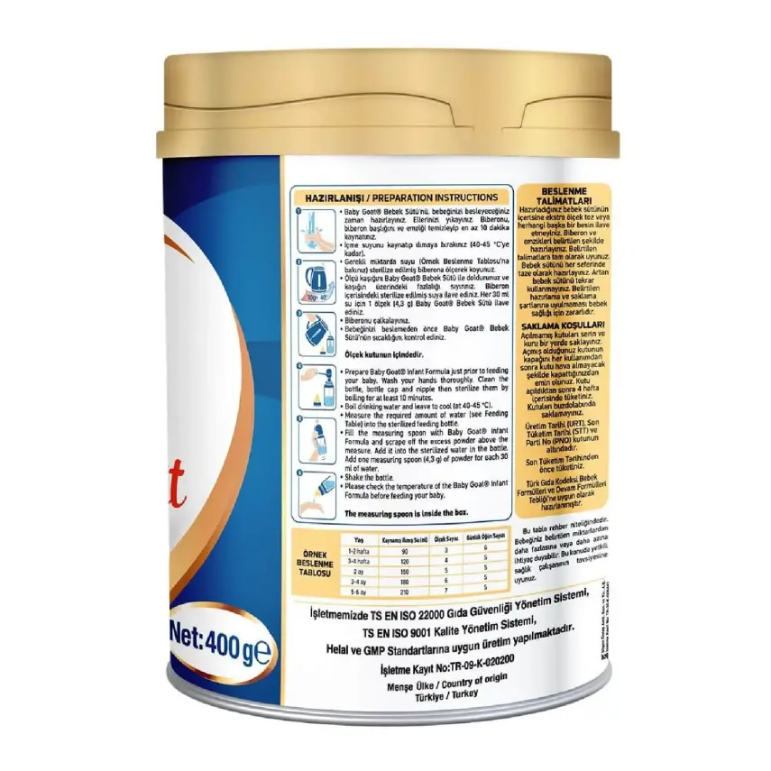 Baby Goat 1 Keçi Bebek Sütü 400 gr - 2