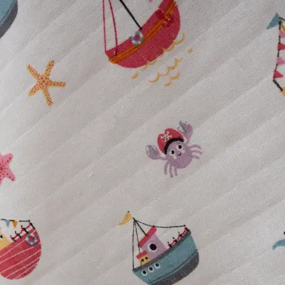 Baby Mammas Çok Amaçlı Bebek Müslin Örtü Gemili 80x90cm Kırmızı (1)