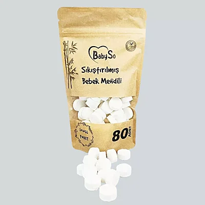 Baby So Sıkıştırılmış Mendil Doypack Paket 80li