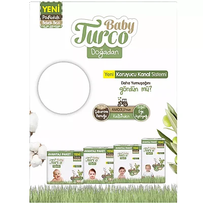 Baby Turco Doğadan Bebek Bezi 6 Numara XL 62 Adet Avantaj Paket - 6