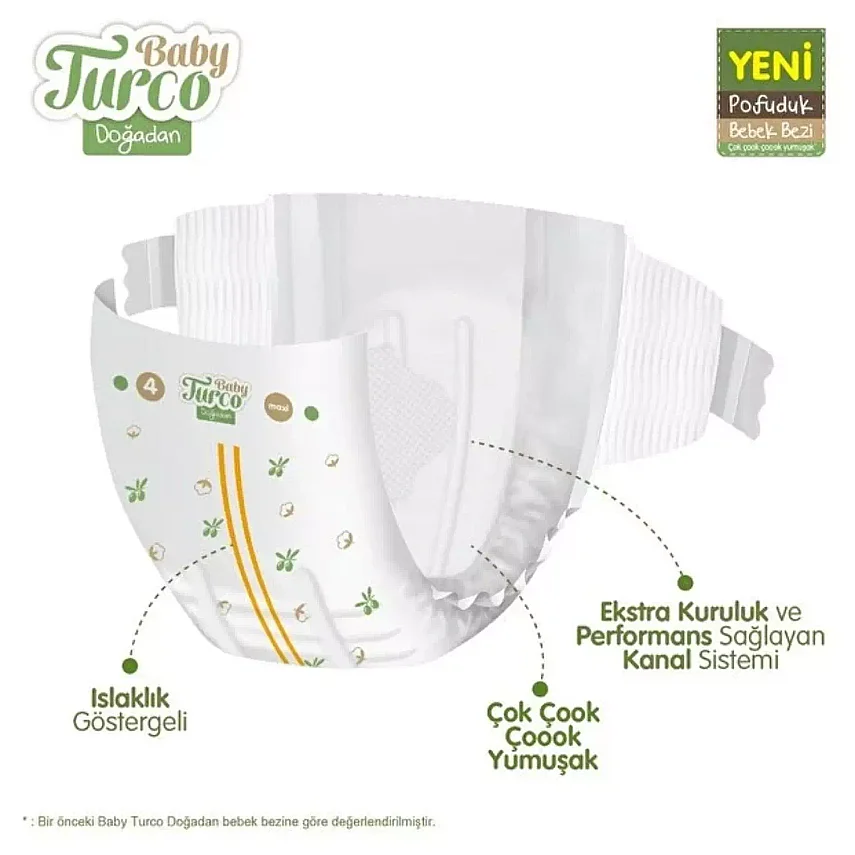 Baby Turco Doğadan Bebek Bezi 6 Numara XL 62 Adet Avantaj Paket - 2