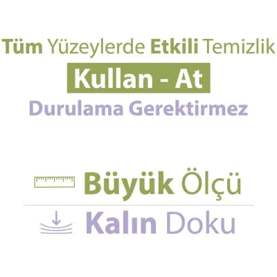 Baby Turco Doğadan Yer Temizlik Havlusu Lavanta 50li - 4