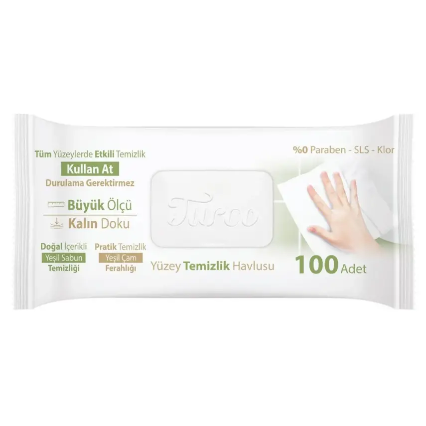 Baby Turco Doğadan Yüzey Temizlik Havlusu 100lü - 2