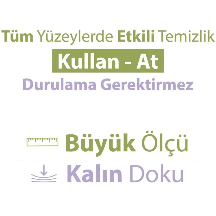 Baby Turco Doğadan Yüzey Temizlik Havlusu Lavanta 100lü - 3