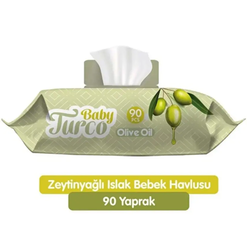 Baby Turco Zeytinyağı Islak Mendil 90lı - 1