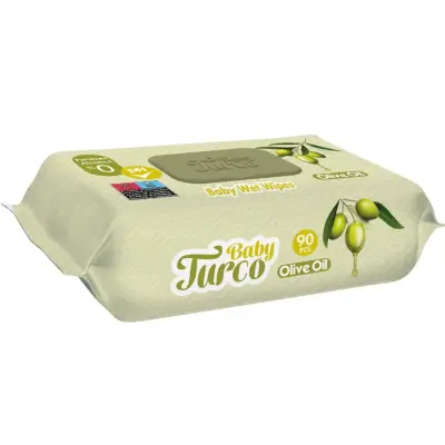 Baby Turco Zeytinyağı Islak Mendil 90lı (1)