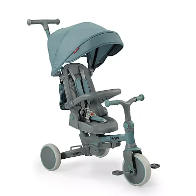 Baby2Go Go-Bike Ebeveyn Kontrollü 3 Tekerlekli Tenteli 6 In 1 Bisiklet Mavi